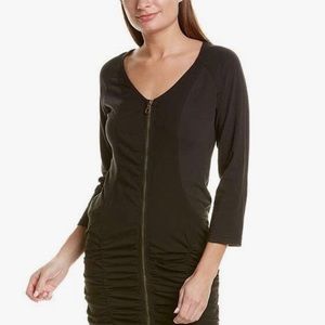 XCVI Zipper Closure V Neck Dress